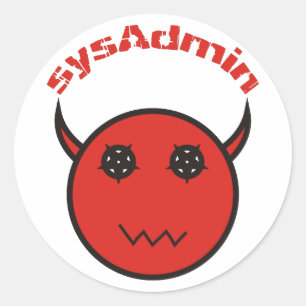 Sticker Rond administrateur de système sysAdmin