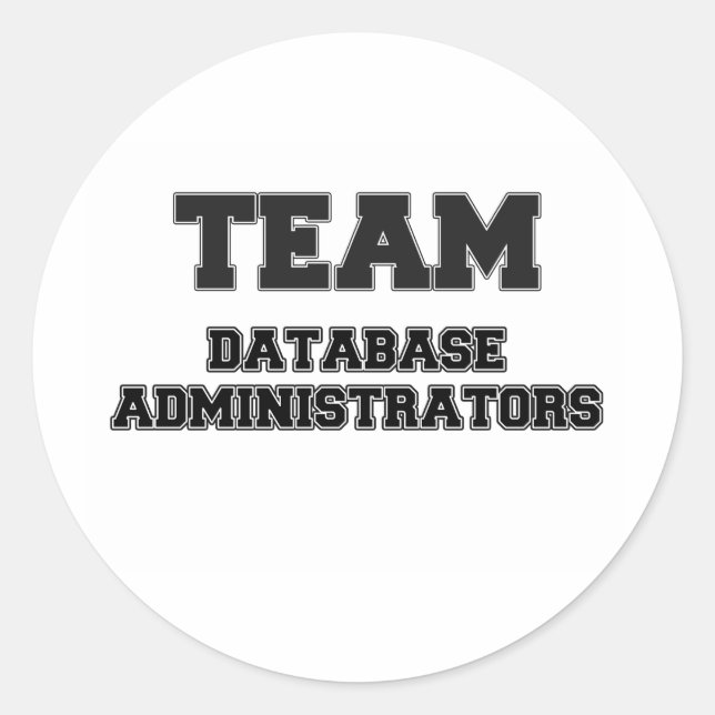 Sticker Rond Administrateurs de base de données d'équipe (Devant)