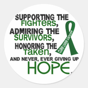 Sticker Rond Admirer de soutien honorant le Cancer de foie 3,2