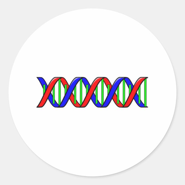 Sticker Rond ADN scientifique (Devant)
