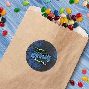 Sticker Rond Ado Boy Anniversaire