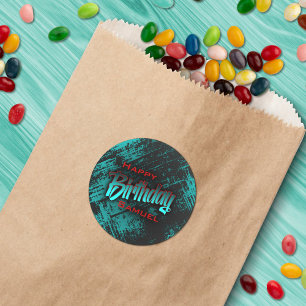 Sticker Rond Ado Boy Anniversaire