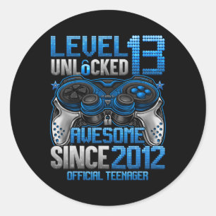 Sticker Rond Adolescent officiel Niveau 13 Cadeaux débloqués 13