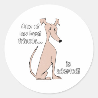 Sticker Rond Adopté~Rouge