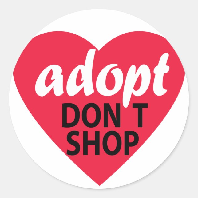 Sticker Rond Adopter le magasin de points (Devant)