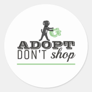 Sticker Rond Adopter Ne pas Acheter