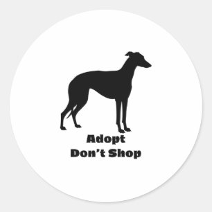 Sticker Rond Adopter une journée d'hébergement pour animaux dom