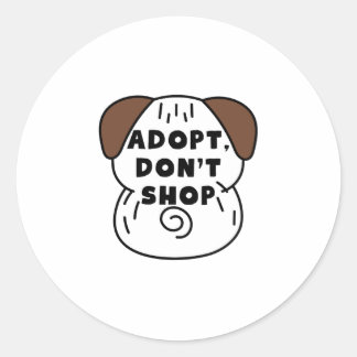 Sticker Rond Adopter une journée d'hébergement pour animaux dom