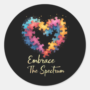 Sticker Rond Adoptez Le Mois De La Sensibilisation sur l'autism
