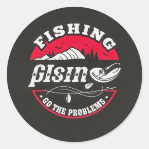 Sticker Rond Adoptez le plein air : les aventures de pêche vous