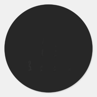 Sticker Rond Adorable j'adore les chats noirs