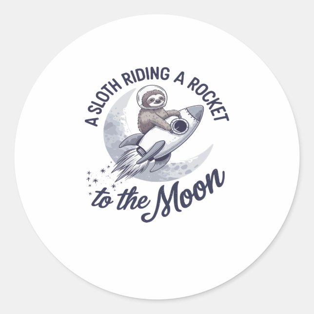 Sticker Rond Adorable Parcours d'astronaute (Devant)