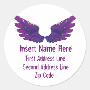 Sticker Rond Adresse de retour d'ailes