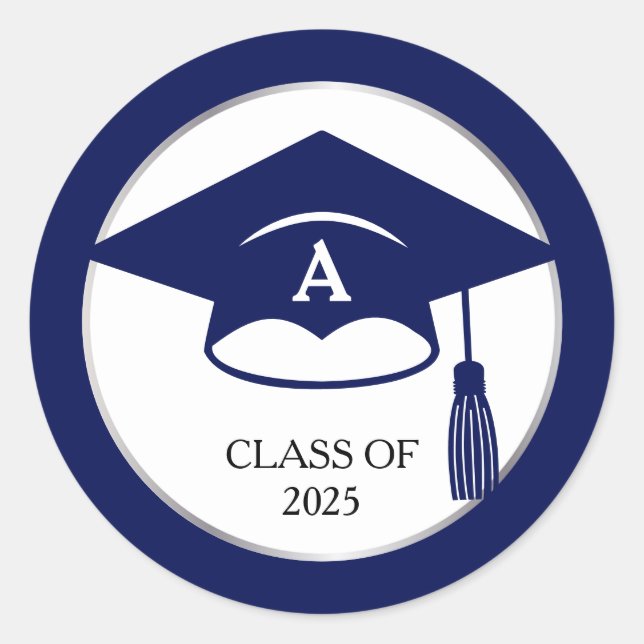 Sticker Rond Adresse de retour de remise de diplôme universitai (Devant)