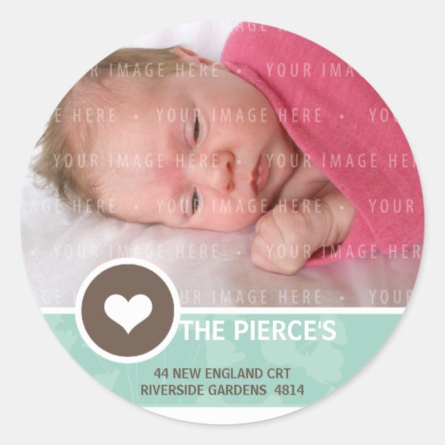 Sticker Rond ADRESSE PHOTO PHOTO SCEALS :: point cardiaque 5 (Devant)