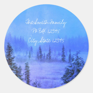 Sticker Rond Adresser les arbres de la toundra
