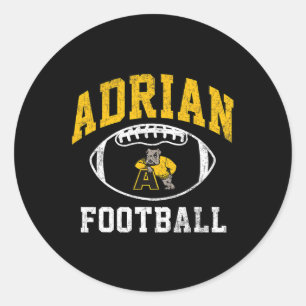 Sticker Rond Adrian College Football Athlétisme Sport Vintage A