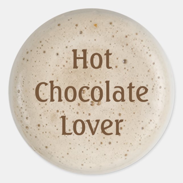 Sticker Rond Adulte au chocolat chaud (Devant)