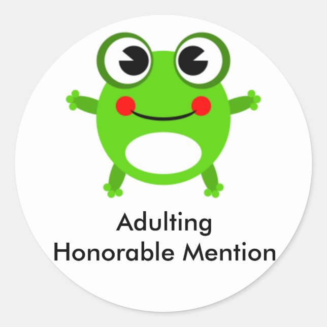 Sticker Rond Adulte Mention honorable (Devant)