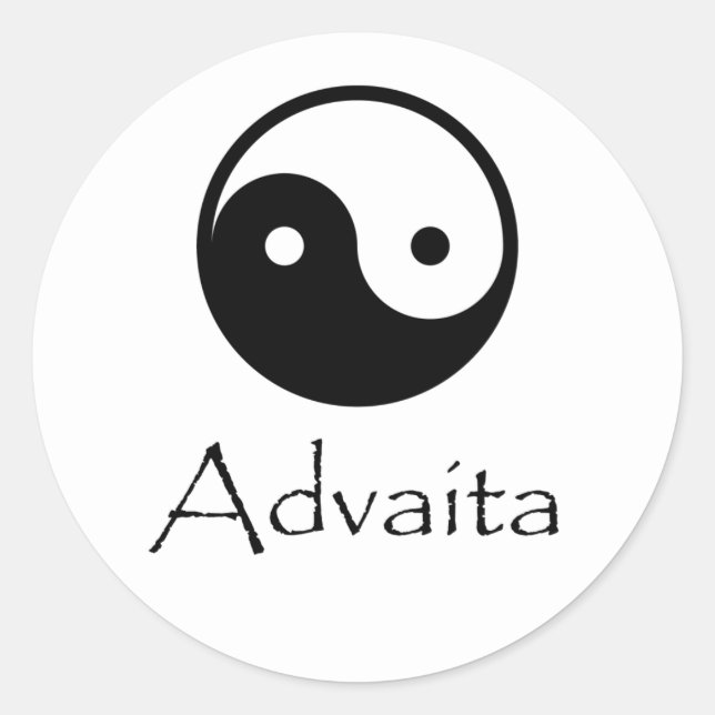 Sticker Rond Advaita Yin & Yang (Devant)
