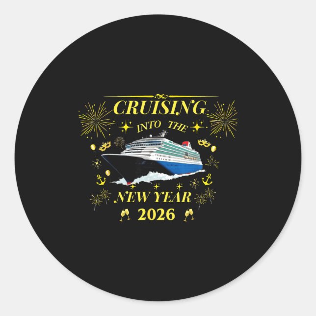 Sticker Rond Adventure Awaits – Welcome 2026  (Devant)