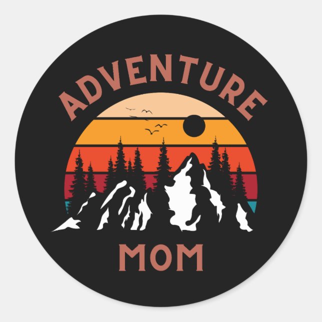 Sticker Rond Adventure Maman (Devant)