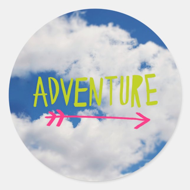 Sticker Rond Adventure Sky (Devant)