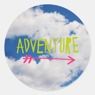 Sticker Rond Adventure Sky