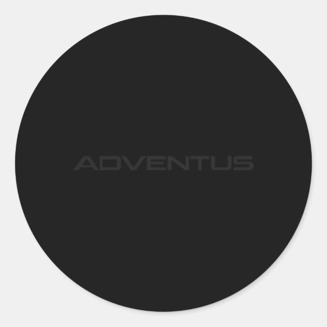 Sticker Rond Adventus latin pour arrivée voyage aventure (Devant)