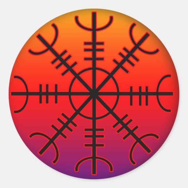 Sticker Rond aegishjalmur (Devant)