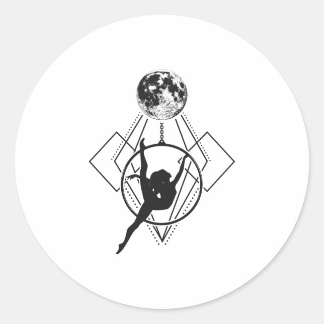 Sticker Rond Aériens Addicateurs Hoop Yoga Aérialist acroatics (Devant)
