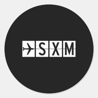 Sticker Rond Aéroport Sxm St Min Maen