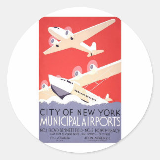 Sticker Rond Aéroports municipaux de New York