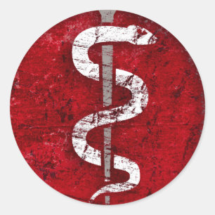 Sticker Rond Aeskulap Natter Médecin 02-2014
