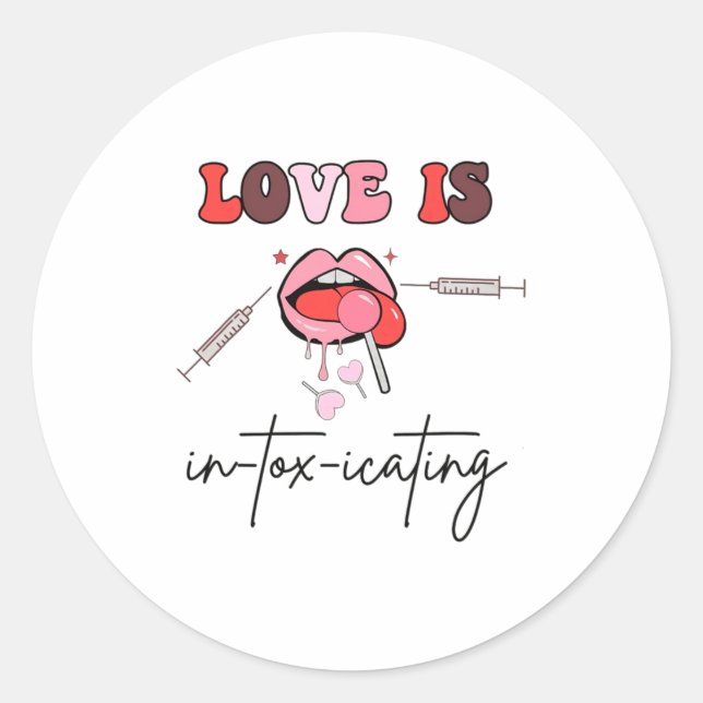 Sticker Rond Aesthetic Nurse Injector Valentine Filler Dysrt  (Devant)