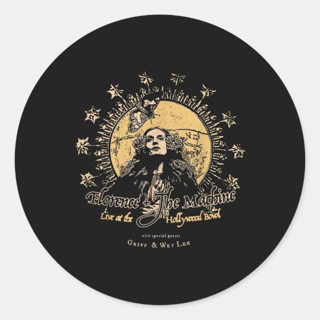 Sticker Rond Aesthétique Florence Machine Vtg (Devant)