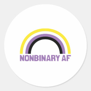 Sticker Rond AF non binaire