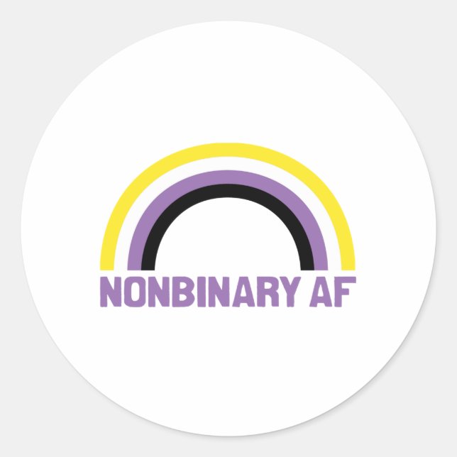 Sticker Rond AF non binaire (Devant)