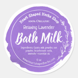 Sticker Rond Affaires faites main de Bath d'étiquette