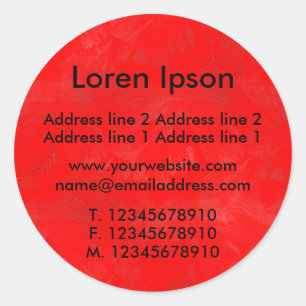 Sticker Rond Affaires/profil rouges peints