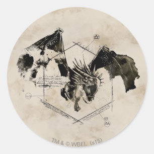 Sticker Rond Affarian Dragon