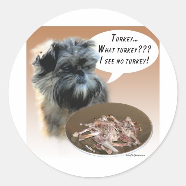 Sticker Rond Affenpinscher Turquie (Devant)