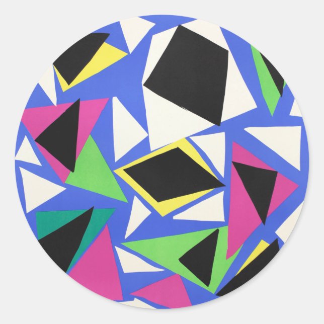 Sticker Rond Affiche d'exposition d'Henri Matisse (Devant)