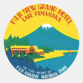 Sticker Rond Affiche Fidji Travel