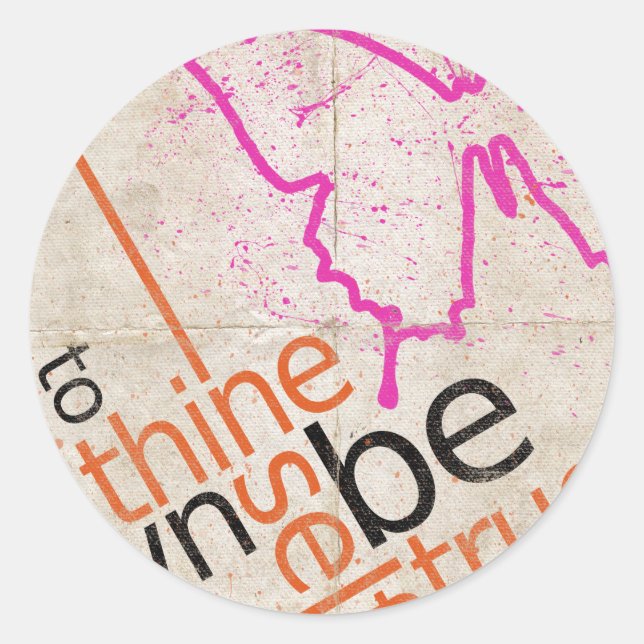 Sticker Rond Affiche motivationnelle (Devant)