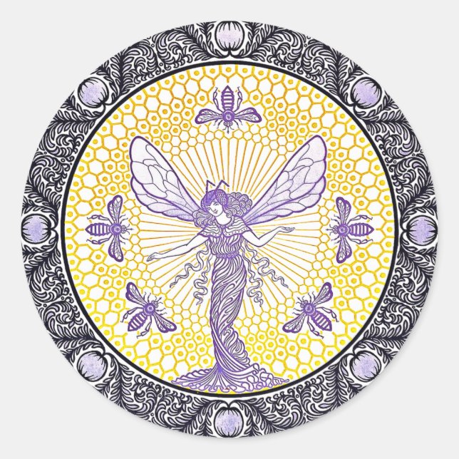 Sticker Rond Affiche publicitaire vintage par Kramer (Devant)