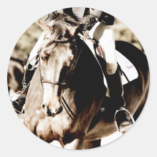 Sticker Rond Afficher le cheval