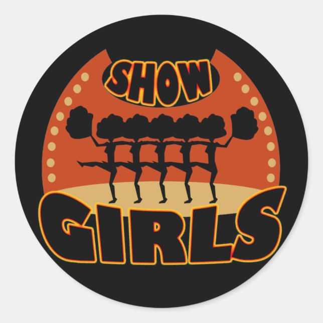 Sticker Rond Afficher les chevalets pour filles (Devant)