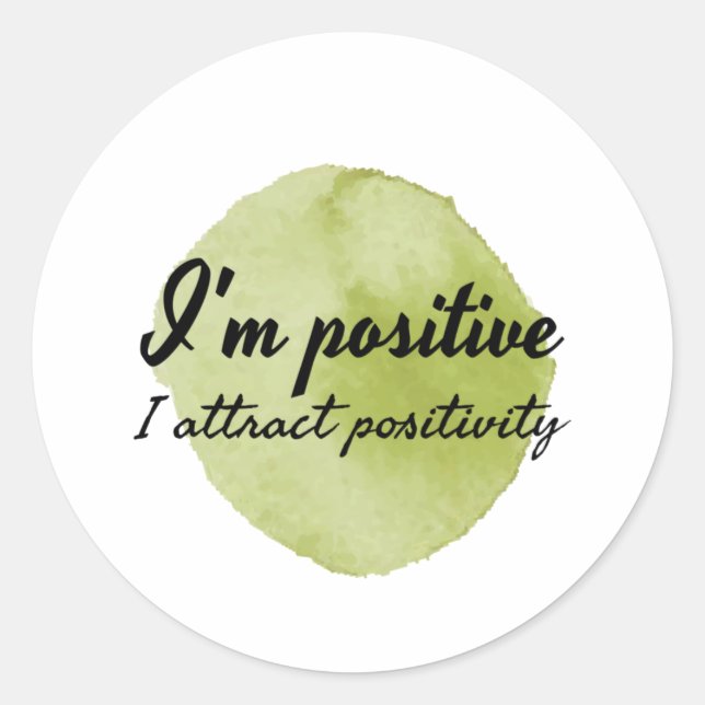 Sticker Rond affirmation motivationnelle d'acceptation personne (Devant)