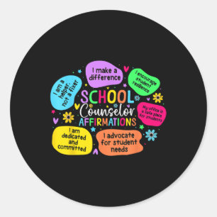 Sticker Rond Affirmations du conseiller scolaire Bourse en sant